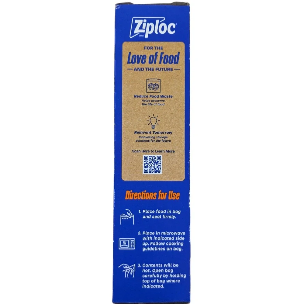 Ziploc Zip n Steam Microwave Cooking‎ Bags Blue 40 Count Total 4 Packs of 10